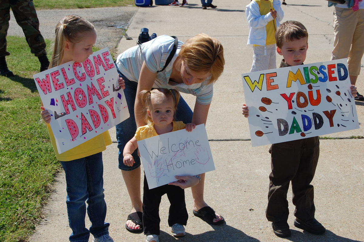 Air Force Family Welcomes Home Airman