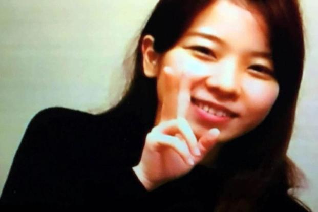 Rina Shimabukuro is seen in an image from a Fuji Television broadcast. (SCREENSHOT FROM FUJI TV)