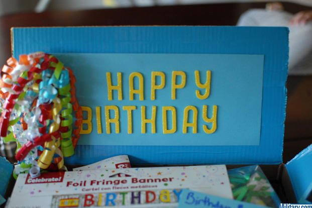 Your military birthday care package box will be a treat for any birthday boy or girl. (Military.com)