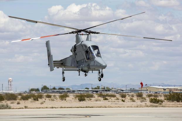 The Marine Corps’ first two Kaman K-MAX Helicopters arrived at Marine Corps Air Station Yuma, Ariz., Saturday, May 7, 2016. (U.S. Marine Corps/Pfc. George Melendez)