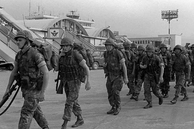 U.S. Marines at Beirut International Airport in 1982. (National Archives)
