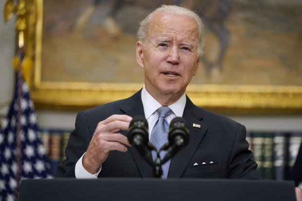 President Joe Biden delivers remarks on the Russian invasion of Ukraine