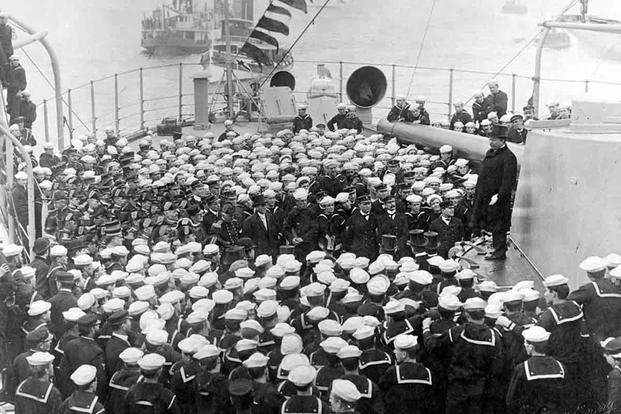 The last thing you want as a naval officer is Theodore Roosevelt calling you out. (U.S. Navy)