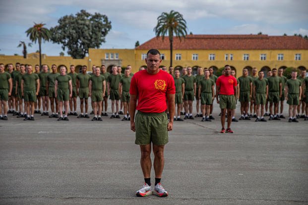 motivational run at Marine Corps Recruit Depot San Diego
