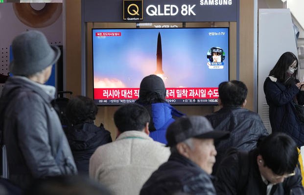  file image of North Korea's missile launch during a news program at the Seoul Railway Station
