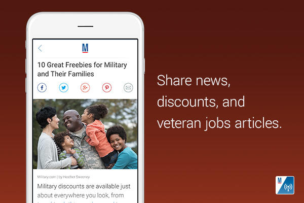 Share news, discounts and veteran jobs articles