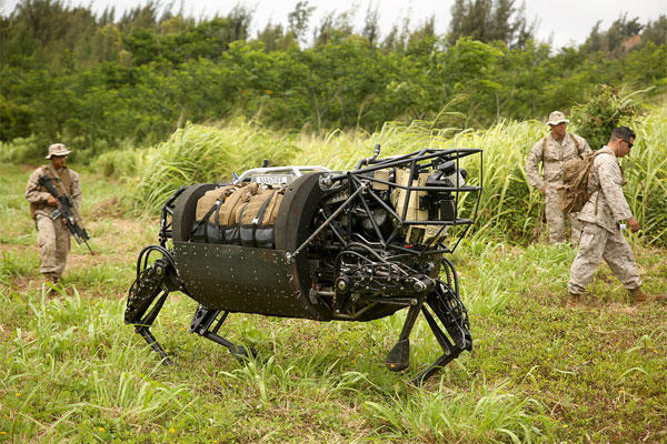 The Marine Corps Warfighting Lab tested an experimental Legged Squad Support System during RIMPAC 2014. (Marine Corps/Sarah Dietz)