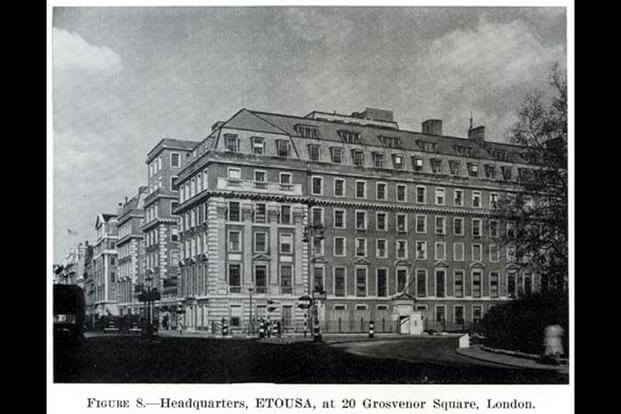 20 Grosvenor Square, London, headquarters of the Army's European Theater of Operations 1942-1945. 