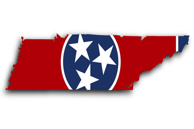 Tennessee Map and Flag