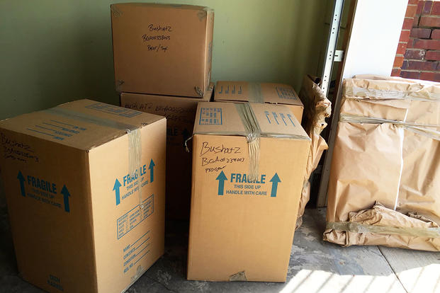 Moving boxes. Photo by Amy Bushatz/Military.com