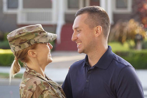 A military couple buying a home
