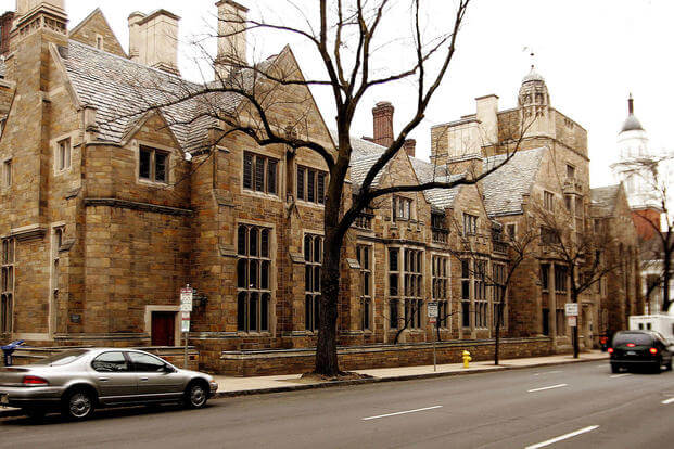 This Feb. 2, 2007, file photo shows Calhoun College, one of the 12 residential colleges housing Yale undergraduates. There's push to strip the name of John C. Calhoun, a white supremacist, from the building at Yale University. Bob Child/AP