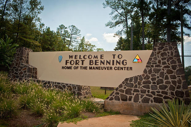 Sign at the entryway to Fort Benning (U.S. Army photo)