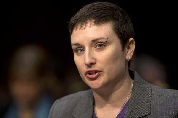 Former Army Sgt. Rebekah Havrilla told a Senate panel hearing on March 13, 2013, that she encountered a "broken" military criminal justice system after she was raped by another service member while serving in Afghanistan. (AP Photo/Carolyn Kaster)