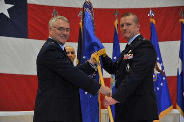 Col. Robert Stanley (right), former commander of the 341st Missile Wing, resigned Thursday following the investigation into the cheating scandal under his command.