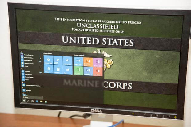 Marine Corps computer. Photo by Keith Hayes/Marine Corps