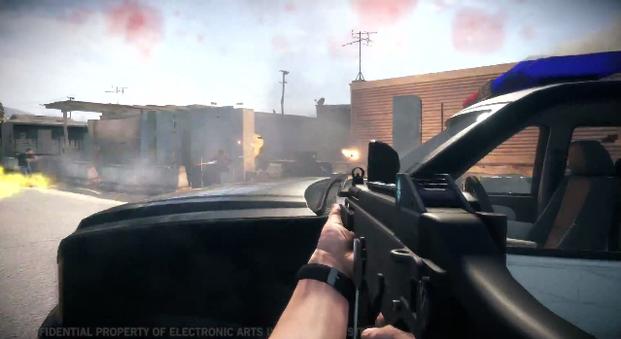 Battlefield: Hardline screenshot, cop car.
