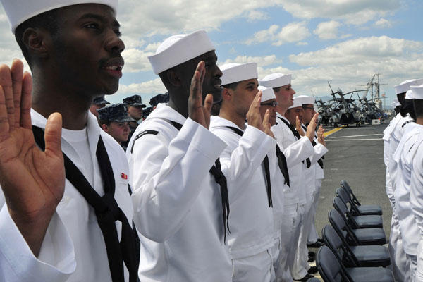 Sailors on the USS Essex