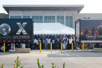 Trailer trucks pull apart in front of Fort Cavazos Post Exchange