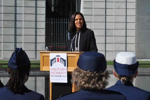 Tanya Bradsher at the Women in Military Service Wreath Laying Ceremony
