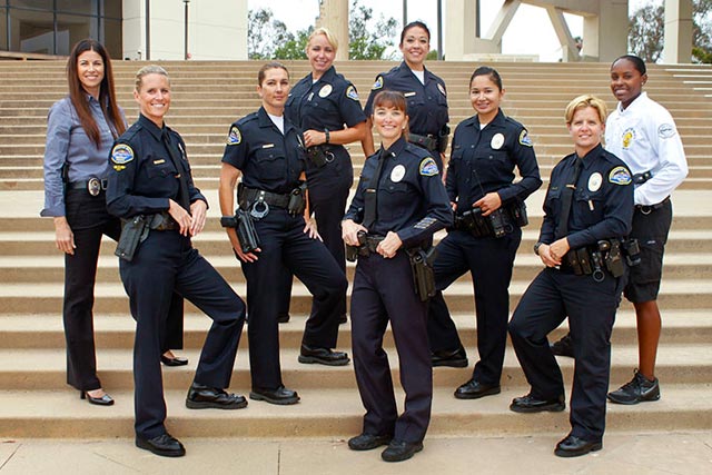 Blue hair police officer in San Antonio - wide 4