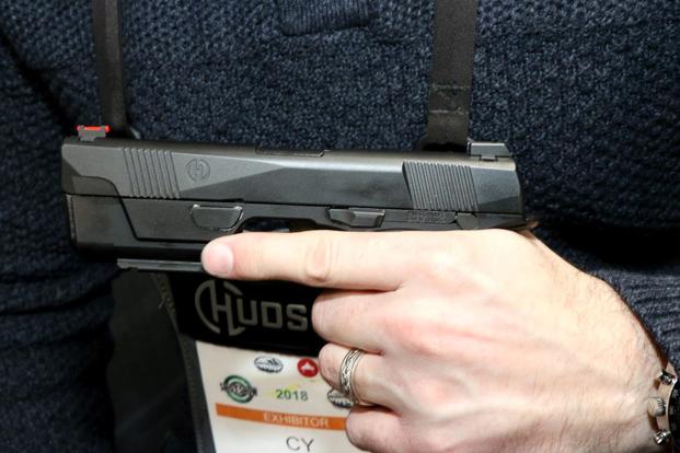 Hudson Manufacturing unveiled changes to its striker-fired H9 at SHOT Show 2018. (Matthew Cox/Military.com)