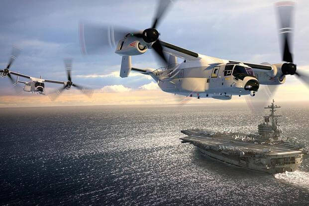 Boeing Defense released artwork showing the new CMV-22 Osprey variant for the Navy. Via Twitter