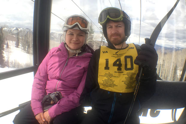 Sarah Wade with her husband, Army veteran and Wounded Warrior Ted Wade.