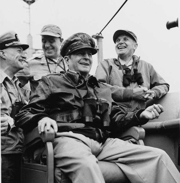General Douglas MacArthur during the Inchon landing of 1950.