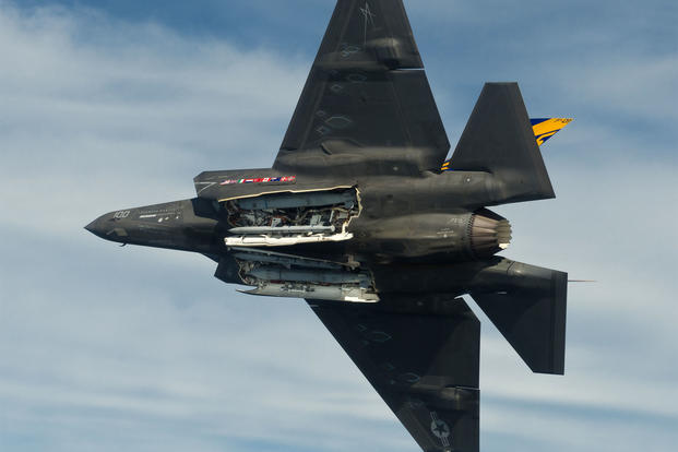 The F-35 Joint Strike Fighter, expected to have a wide variety of munitions, is meant to penetrate contested airspace using its very-low-observable abilities. (Photo courtesy of Lockheed Martin).