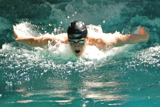 Airman tries out for the U.S. Olympic swim team.