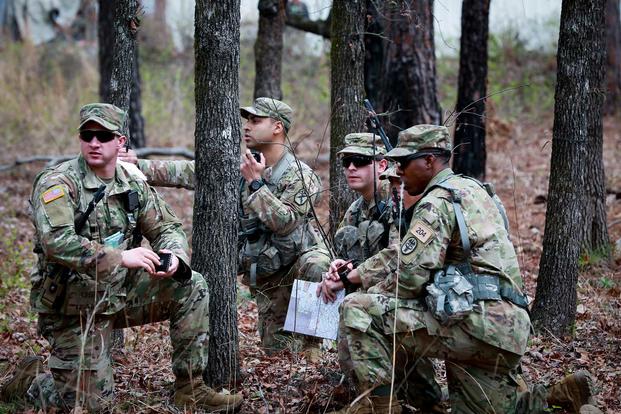 The Military Advisor Training Academy conducted Close Air Support training for members of the 2nd Security Force Assistance Brigade at the Selby Combined Arms Collective Training Facility Range at Fort Benning, Georgia, on Feb. 27, 2018. (U.S. Army photo by Markeith Horace)