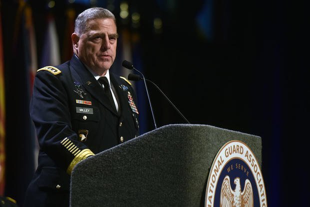 Army Gen. Mark Milley, chief of staff of the Army, addresses National Guard leaders at the National Guard Association of the United States 140th General Conference, New Orleans, Louisiana, Aug. 25, 2018. (U.S. Army National Guard photo/Jim Greenhill)