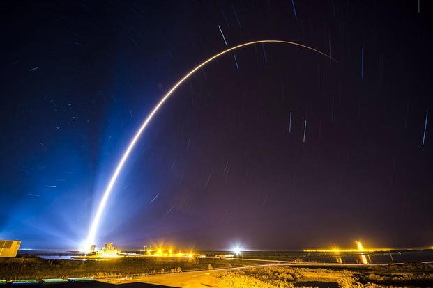 An Atlas V rocket carrying a Space Based Infrared System Geosynchronous Earth Orbit satellite for an Air Force mission lifts off from Cape Canaveral Air Force Station, Fla., Jan. 19, 2018. (Photo courtesy of United Launch Alliance.)