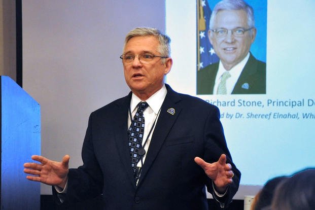Dr. Richard Stone, then VA's principal deputy under secretary of health, speaks at a planning summit in March 2016. (Kate Viggiano/Veterans Affairs)