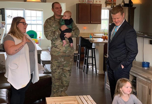 Under Secretary Ryan McCarthy visited the homes of Soldiers and their families at Fort Jackson, South Carolina, Feb. 21, 2019. (U.S. Army) 