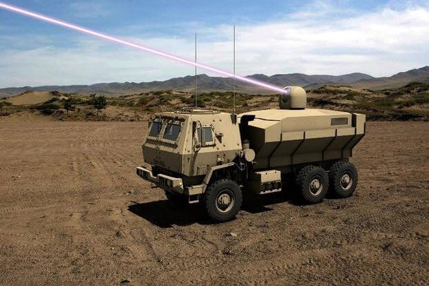 Artist’s rendition of Lockheed’s 100 high-energy laser. (Image: Lockheed-Martin)
