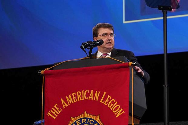 Department of Veterans Affairs Secretary Robert Wilkie addressed the American Legion's national convention in Indianapolis on Aug. 28, 2019. Twitter photo