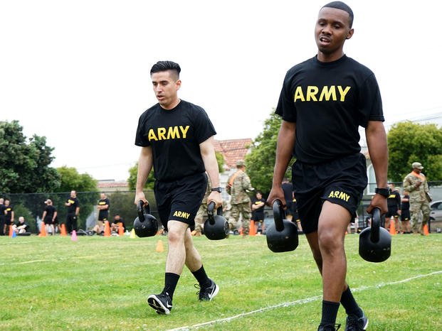 Sprint drag carry for Army combat fitness test