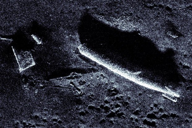 WWII-Era Torpedo on AQS-20 Sonar