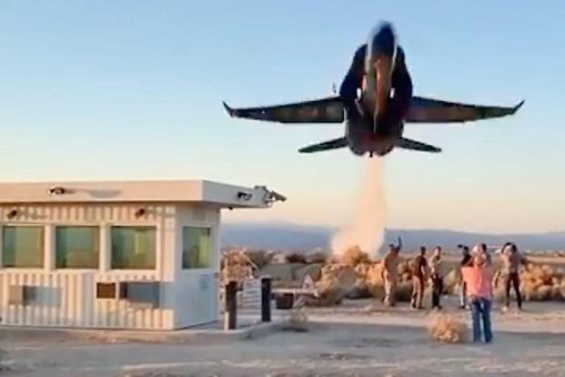Watch an F/A-18 Super Hornet Pull Off an Insanely-Low Flyby for
