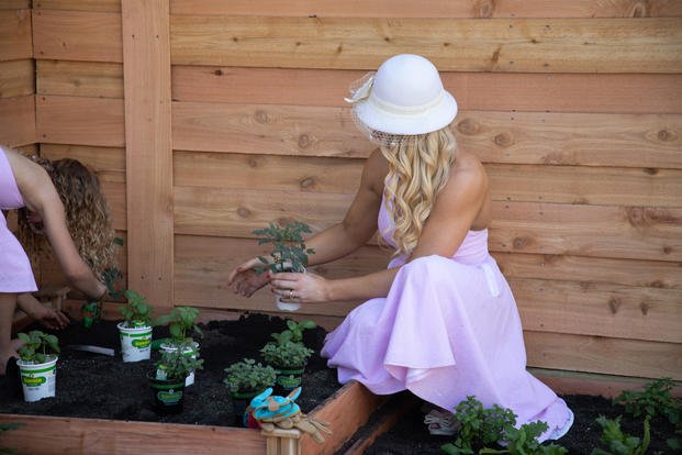 woman gardening