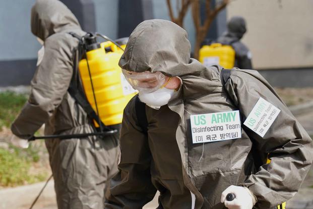 Disinfection operation in Daegu, Republic of Korea.