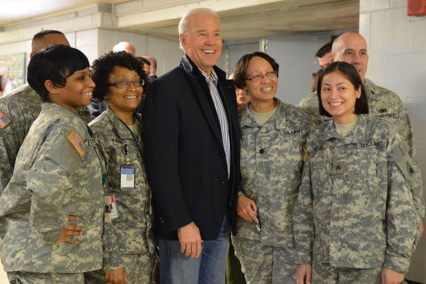 Joe Biden D.C. National Guard soldiers and airmen