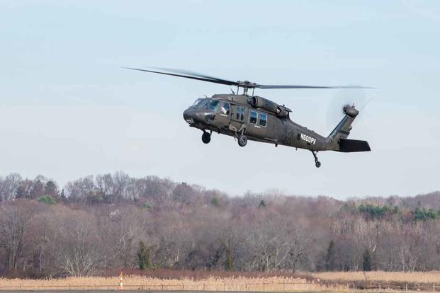 Sikorsky’s S-70 Black Hawk equipped with Matrix autonomous flight software.