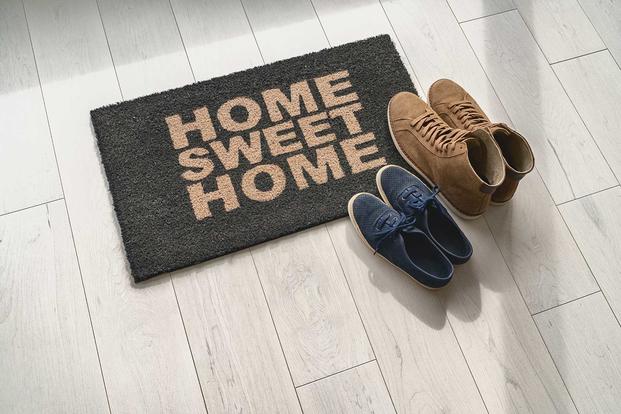 A door mat for a home.