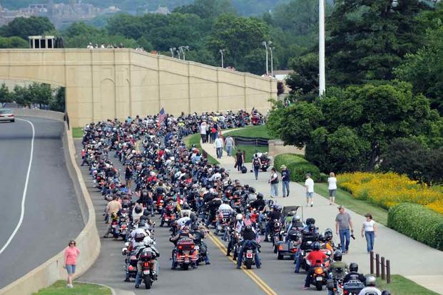 25th annual Rolling Thunder motorcycle rally.