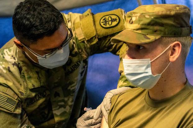 Soldiers vaccinated while in Bulgaria.