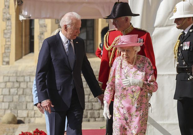 President Joe Biden meets with Queen Elizabeth II