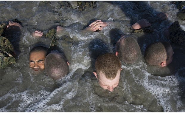 US Navy BUD/S participate in training